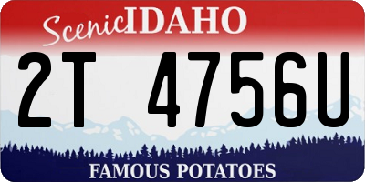 ID license plate 2T4756U