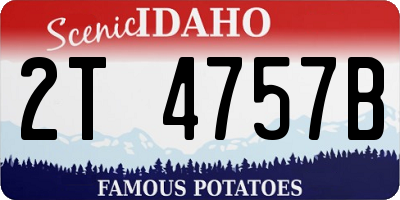 ID license plate 2T4757B