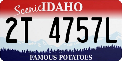 ID license plate 2T4757L