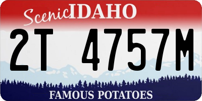 ID license plate 2T4757M