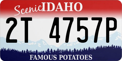 ID license plate 2T4757P