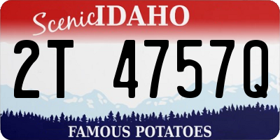 ID license plate 2T4757Q