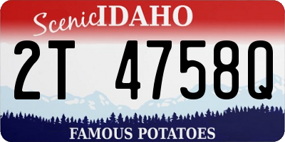 ID license plate 2T4758Q