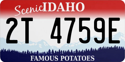 ID license plate 2T4759E