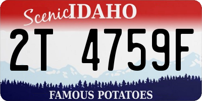 ID license plate 2T4759F
