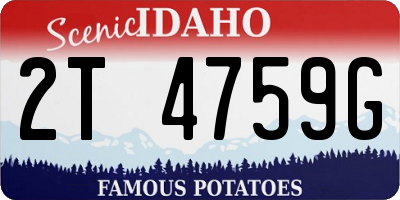 ID license plate 2T4759G