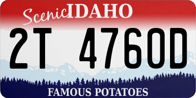 ID license plate 2T4760D
