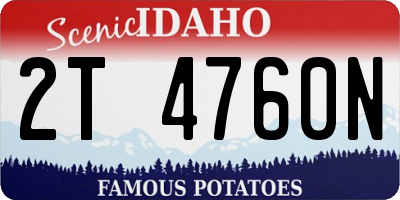 ID license plate 2T4760N