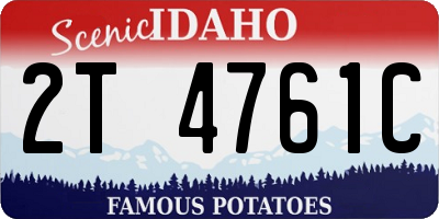 ID license plate 2T4761C