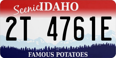 ID license plate 2T4761E