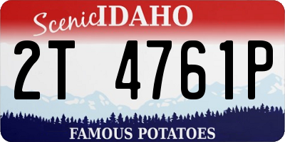 ID license plate 2T4761P
