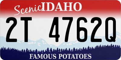 ID license plate 2T4762Q