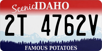 ID license plate 2T4762V