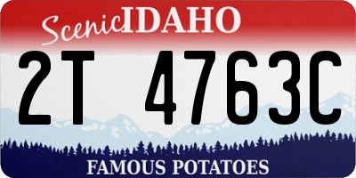 ID license plate 2T4763C