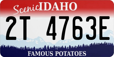 ID license plate 2T4763E