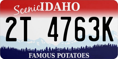 ID license plate 2T4763K