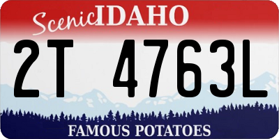 ID license plate 2T4763L