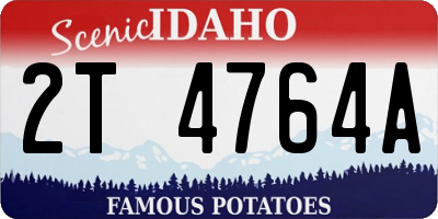 ID license plate 2T4764A