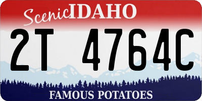 ID license plate 2T4764C