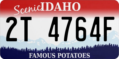 ID license plate 2T4764F