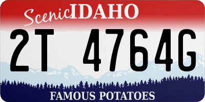 ID license plate 2T4764G
