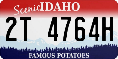 ID license plate 2T4764H