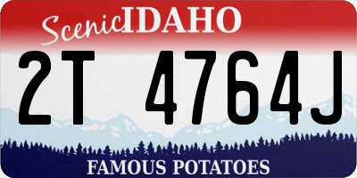ID license plate 2T4764J