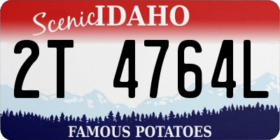 ID license plate 2T4764L