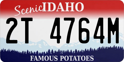 ID license plate 2T4764M
