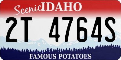 ID license plate 2T4764S