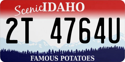 ID license plate 2T4764U