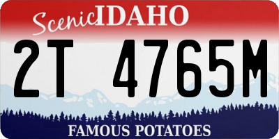 ID license plate 2T4765M