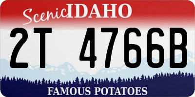 ID license plate 2T4766B