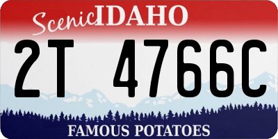 ID license plate 2T4766C