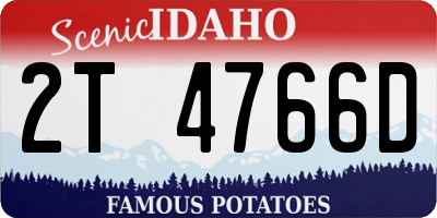 ID license plate 2T4766D