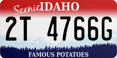 ID license plate 2T4766G