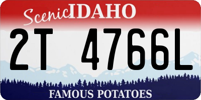 ID license plate 2T4766L
