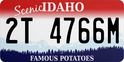 ID license plate 2T4766M