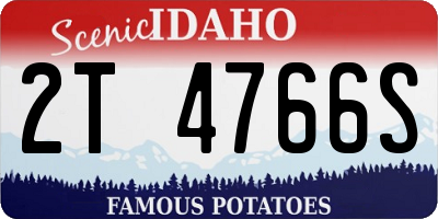 ID license plate 2T4766S