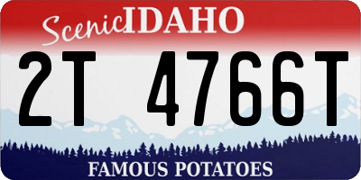 ID license plate 2T4766T