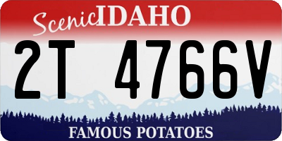 ID license plate 2T4766V