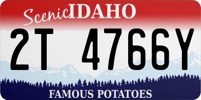 ID license plate 2T4766Y