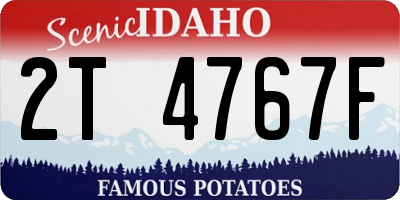 ID license plate 2T4767F