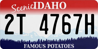 ID license plate 2T4767H