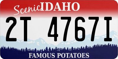 ID license plate 2T4767I