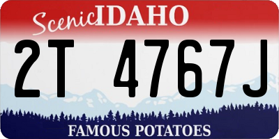 ID license plate 2T4767J