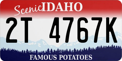 ID license plate 2T4767K