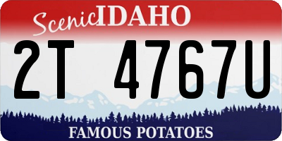 ID license plate 2T4767U