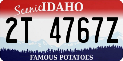 ID license plate 2T4767Z