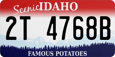ID license plate 2T4768B